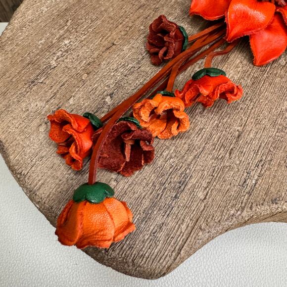 Genuine Leather Bag Charm Leather Purse Accessories Flower Bag Charm NEW - Picture 6 of 8